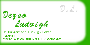 dezso ludvigh business card